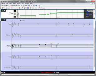 Polyphonic Transcription - See how the performance in the top has been notated 