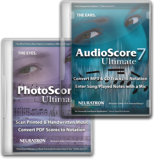 PhotoScore Ultimate 7 music scanning & AudioScore Ultimate 7 audio recognition